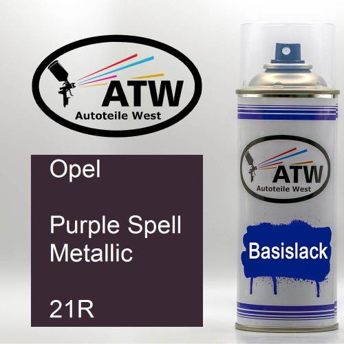 Opel, Purple Spell Metallic, 21R: 400ml Sprühdose, von ATW Autoteile West.